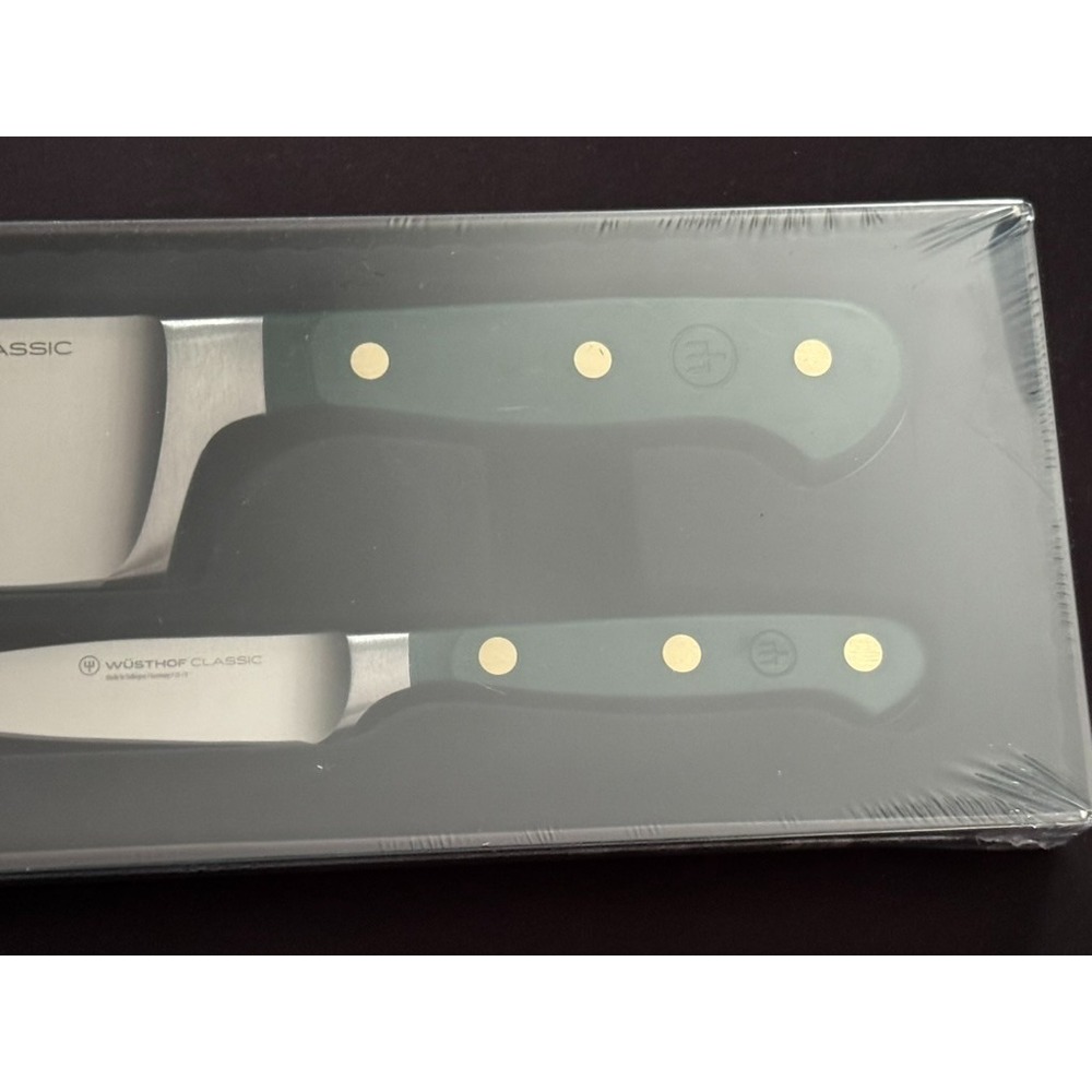 2pc Wusthof Classic 8" Chef's 3.5" Paring Starter Knife Set FRESH ROSEMARY HANDL - Picture 5 of 6